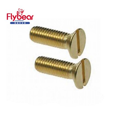 China manufacturer Brass Slotted Countersunk Head(CSK) Wood Screw DIN963 M6 M8 stainless steel 304/316 machine screws