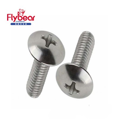 din7985 m3 galvanized  oval flat head screw fast selling blue-white plated pozi pan head screws