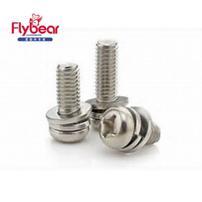 Auto fastener GB9074.4 Colored-plating Cross Recessed Pan Head Combination Screw M5x8 M5x10 in stock