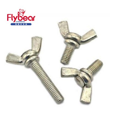 A2-70 round head wing bolt DIN316 alloy steel butterfly screws DIN315 types nuts and bolts set