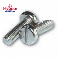 ISO1580 nuts screws alloy steel DIN85 slotted pan head screws carbon steel blue white coated round head screws